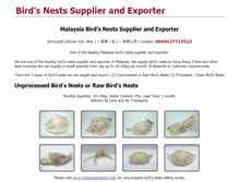 Tablet Screenshot of birdnestsuppliers.com